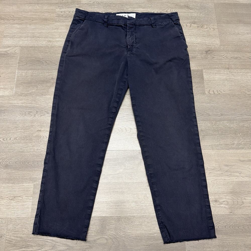 Frank & Eileen Wicklow The Italian Chino Raw Hem Pant in Navy 10